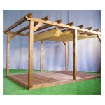 Direct filet - store de pergola 2x3 permable (kit complet) couleur: crme - kit poulie: non