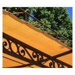 Toile d'ombrage pergola 4x4 m permable avec ?illets  poser sur une structure couleur: beige