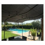 Direct filet - toile d'ombrage pergola 6x3 m permable avec ?illets  poser sur une structure couleur: ...