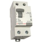 Disjoncteur � courant r�siduel 2p 25a 0, 03a type ac p302 rx3 402024 legrand 3245064020244