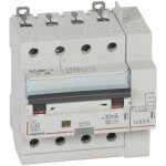 Disjoncteur diffrentiel legrand dx3 32a courbe c 30ma 4 poles type ac - vis / auto