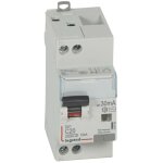 Disjoncteur diffrentiel monobloc dx6000 10ka arrive haute et dpart bas  vis u + n 230v - 20a - typeac ...