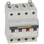 Legrand - disjoncteur dx 25ka arrive haute et dpart bas  vis 4 ples 400v 16a courbe c 4 modules ...