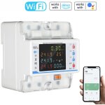 Disjoncteur intelligent wifi tuya avec r�enclenchement automatique, compteur triphas� 3p4w, protections ...