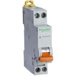 Schneider electric - disjoncteur magnto - thermique doma45 1p + n c 6a 4500a