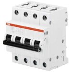 Disjoncteur modulaire abb s204 - c16 4p 16a courbe c 6ka - abb2cds254001r0164