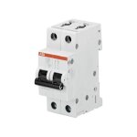 Abb - disjoncteur s202 2p 2a courbe c raccordement  vis - 10ka (2 modules) - 2cds252001r0024