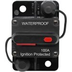 Disjoncteur de voiture 30a - 150a, dc 12v - 48v disjoncteur �tanche avec r�initialisation manuelle pour ...