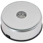 Display turntable for crystals glass art, led colored rotating crystal display stand with usb cable - ...