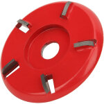 Disque de coupe du bois 5 dents en forme d'arc pour meuleuse, outil de sculpture et polissage (rouge) ...