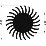 Fischer elektronik - dissipateur pour led sk 572 20 sa 10021497 2. 15 k / w ( x h) 85 mm x 20 mm 1 pc(s) ...