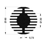 Dissipateur pour led fischer elektronik sk 578 25 sa 10021585 2. 1 k / w ( x h) 60 mm x 25 mm 1 pc(s) ...