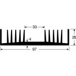 Dissipateur thermique fischer elektronik sk 72 100 sa 10022520 1. 6 k / w (l x l x h) 100 x 97 x 25 mm ...