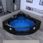 Distribain - baignoire baln�o maeva black 39 jets whirlpool