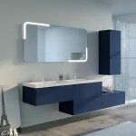 Distribain - meuble de salle de bain bellissimo bleu saphir