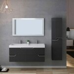 Distribain - meuble de salle de bain calabro 1200 gris anthracite