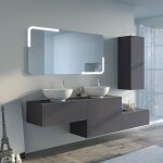 Distribain - meuble de salle de bain dolce vita gris anthracite