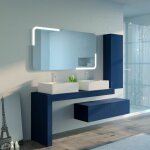 Distribain - meuble de salle de bain melizzano 1400 bleu saphir Distribain - meuble de salle de bain melizzano 1400 bleu saphir