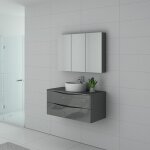 Distribain - meuble de salle de bain terranova 1000 gris taupe