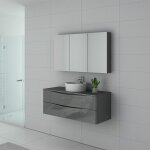 Distribain - meuble de salle de bain terranova 1200 gris taupe