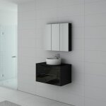 Distribain - meuble de salle de bain terranova 800 noir