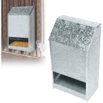 Distributeur automatique 20kg pour poules inox - suspendu avec couvercle naizy
