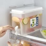 Distributeur de boissons avec robinet 3, 5 litres distributeur de boissons pichet pour bouteille de jus ...