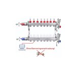Xiiw - distributeur de circuit de chauffage 8 circuits de chauffage pour chauffage au sol avec vannes ...