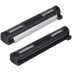 Distributeur film alimentaire, lot de 2, pour papier aluminium et cellophane, fen�tre de visualisation, ...