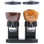 Haloyo - distributeur de flocons d'avoine double en plastique , distributeurs de crales, cornflakes ...