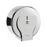 Distributeur papier wc inox brillant 304 pour bobine 400m delabie 2911