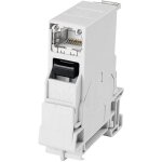 Distributeur profil - support stx rj45 telegrtner 100007436 rj45 embase femelle ple: 8p8c gris clair ...
