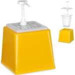 Distributeur de sauce moutarde � pompe 2, 5 l jaune - hendi 203538