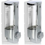 Distributeur de savon 2x pour montage mural - distributeur de savon mural, rechargeable - distributeur ...