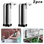 Distributeur de savon automatique salle de bain avec capteur infrarouge et base �tanche touchless - 2pcs ...