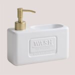 Distributeur de savon de cuisine en c�ramique yaddiel gold sklum blanc