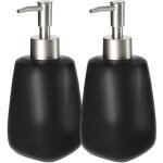 Kadax - distributeur de savon gel liquide noir 2 x 400 ml