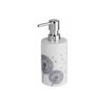 Wenko - distributeur savon liquide, astera, capacit 360 ml, cramique, 8, 5x18x7 cm, blanc