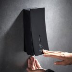 Distributeur de savon savon liquide distributeur noir salle de bains murale shampooing gel douche 450 ...