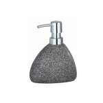 Wenko - distributeur savon liquide pion, capacit 360 ml, cramique, 11, 5x14, 5x9 cm, gris