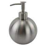 Distributeur de savon liquide porte - savon en m�tal satin� sph�re �l�gante 69458