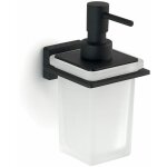 Kiamami valentina - distributeur de savon liquide en verre et acier noir atene