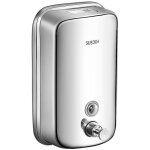 Distributeur de savon mural liquide en acier inoxydable, 500 ml pour salle de bains et cuisine