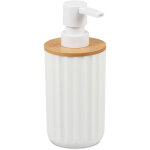 Distributeur de savon, porte - savon, pompe, rechargeable, distributeur, bambou plastique, blanc / nature ...