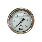 Manomètre inox bain glycérine Ø63 mâle 8 - 13 axial 10 bars Manomètre inox bain glycérine Ø63 mâle 8 - 13 axial 10 bars