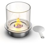 Divina fire - brûleur rond avec verre pour cheminée au bioéthanol, biocheminée en acier inoxydable 3 ... Divina fire - brûleur rond avec verre pour cheminée au bioéthanol, biocheminée en acier inoxydable 3 ...