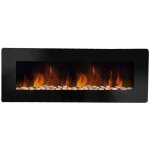 Divina fire - chemine lectrique chemine murale dallas l127 x p 11 x h50