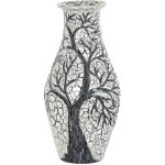 Dkd home decor albero vase blanc et noir design