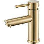 Dksfjkl - robinet lavabo robinet salle de bain, moderne design �l�gant laiton dor� bross� mitigeur lavabo, ...