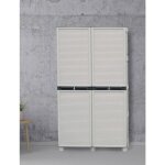 Armoire ext�rieure ou int�rieure, 2 portes et 3 niveaux en polypropyl�ne, 100% made in italy, 100x39h172 ...